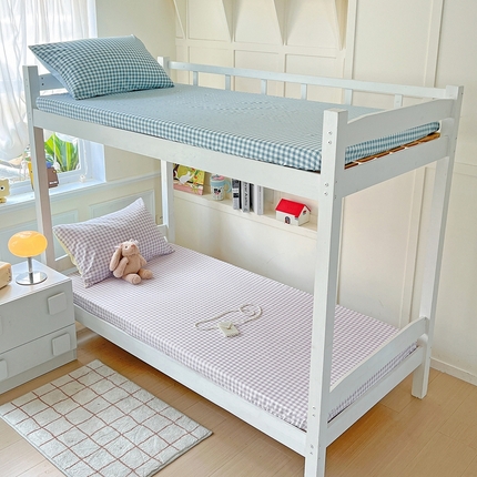 91家纺网 家纺一手货源 找家纺 （总）妖妖家纺 2025新款软糯格子学生床笠