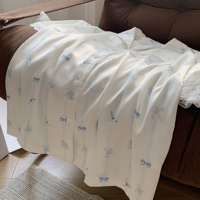 91家纺网 家纺一手货源 找家纺 （总）妍景2025新款冰雪丝-蓝风铃家居服