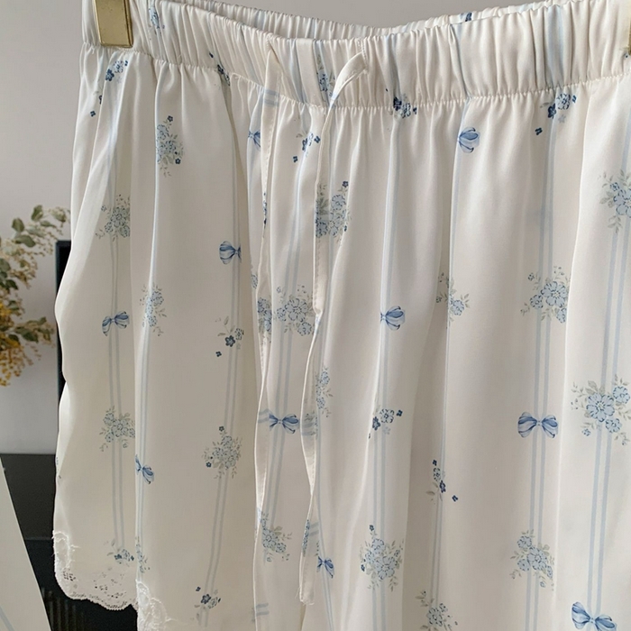 91家纺网 家纺一手货源 找家纺 （总）妍景2025新款冰雪丝-蓝风铃家居服