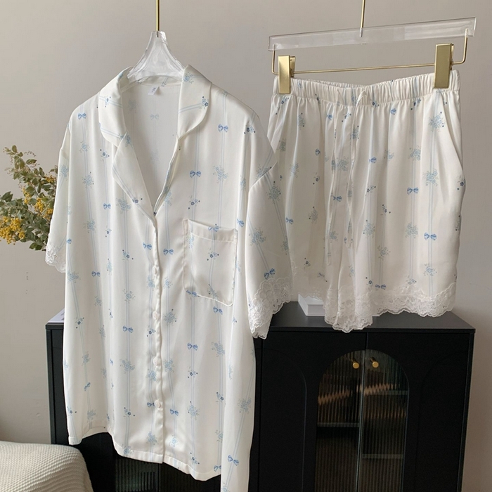 91家纺网 家纺一手货源 找家纺 （总）妍景2025新款冰雪丝-蓝风铃家居服