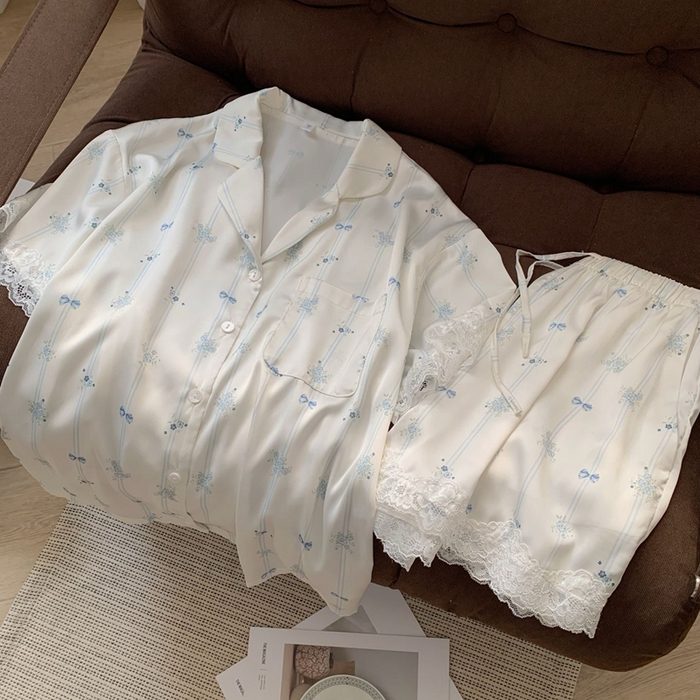 91家纺网 家纺一手货源 找家纺 （总）妍景2025新款冰雪丝-蓝风铃家居服