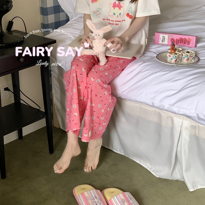 91家纺网 家纺一手货源 找家纺 （总）妍景2025新款宅家少女睡衣短袖长裤