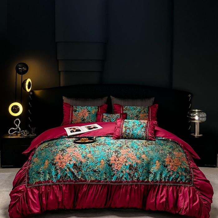 仰望纺织2025新款高端色织大提花专柜加厚四件套韩式轻奢四件套 锦绣山河