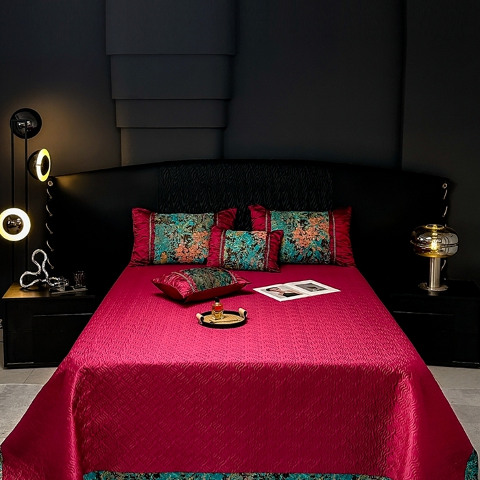 91家纺网 家纺一手货源 找家纺 仰望纺织2025新款高端色织大提花专柜加厚四件套韩式轻奢四件套 锦绣山河