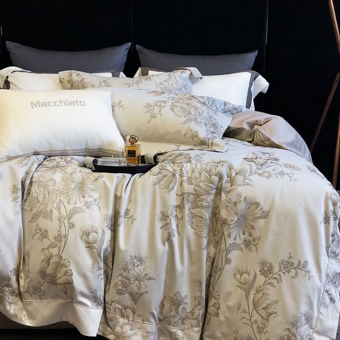 91家纺网 家纺一手货源 找家纺 仰望纺织2025新款高端色织大提花专柜加厚四件套韩式轻奢四件套 琳达