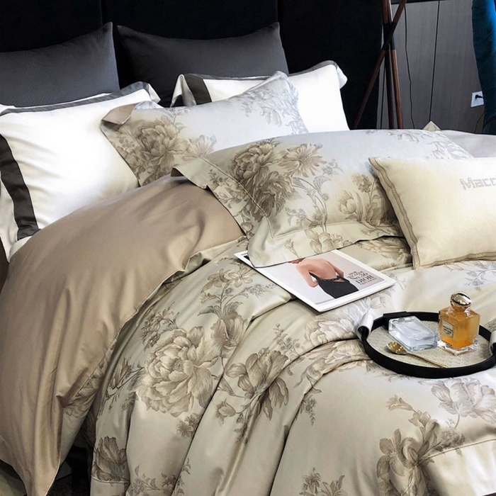 91家纺网 家纺一手货源 找家纺 仰望纺织2025新款高端色织大提花专柜加厚四件套韩式轻奢四件套 琳达