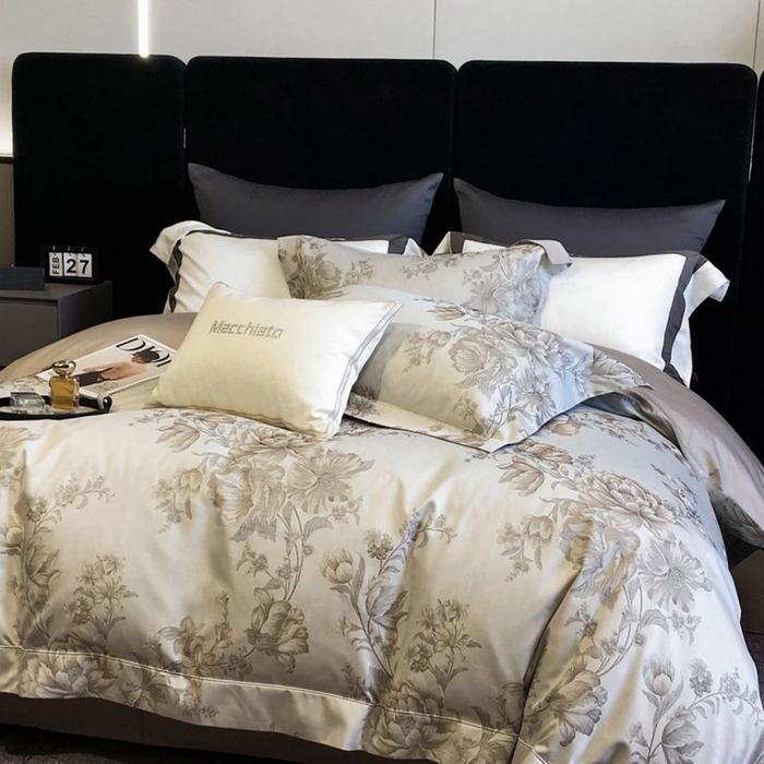 91家纺网 家纺一手货源 找家纺 仰望纺织2025新款高端色织大提花专柜加厚四件套韩式轻奢四件套 琳达