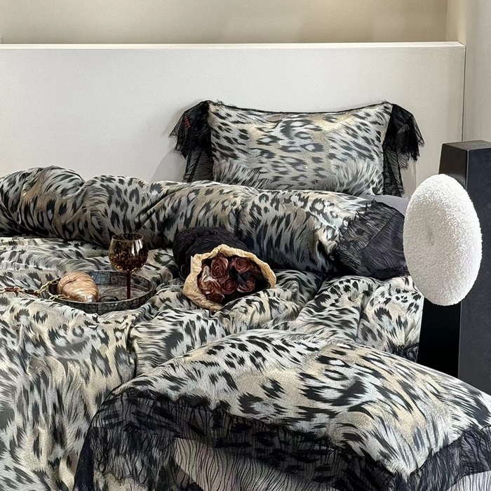 91家纺网 家纺一手货源 找家纺 仰望纺织2025新款高端色织大提花专柜加厚四件套韩式轻奢四件套 魅惑