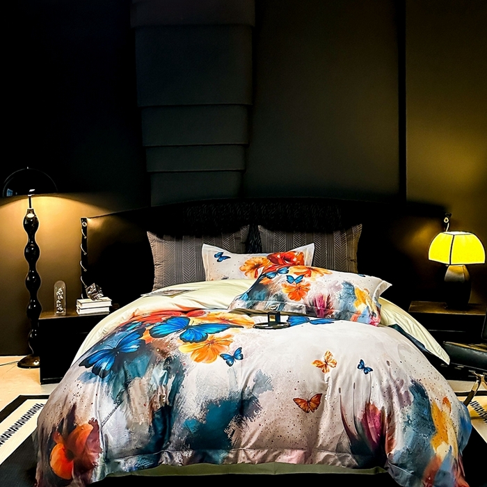 仰望纺织2025新款高端色织大提花专柜加厚四件套韩式轻奢四件套 梦蝶