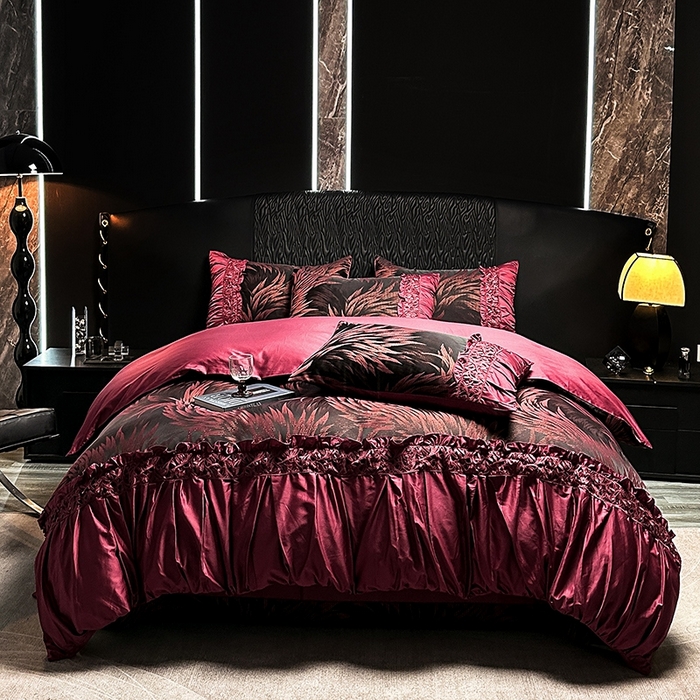 仰望纺织2025新款高端色织大提花专柜加厚四件套韩式轻奢四件套 涅槃