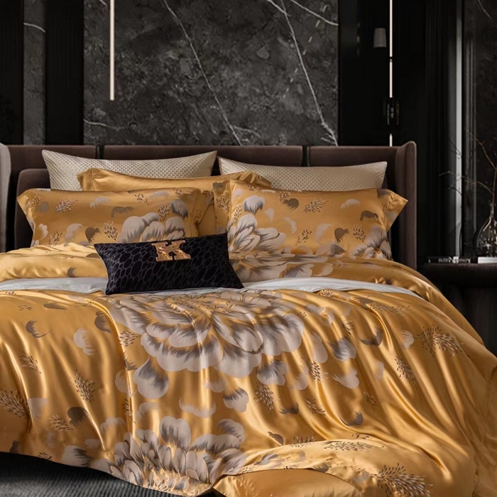 仰望纺织2025新款高端色织大提花专柜加厚四件套韩式轻奢四件套 情比金坚