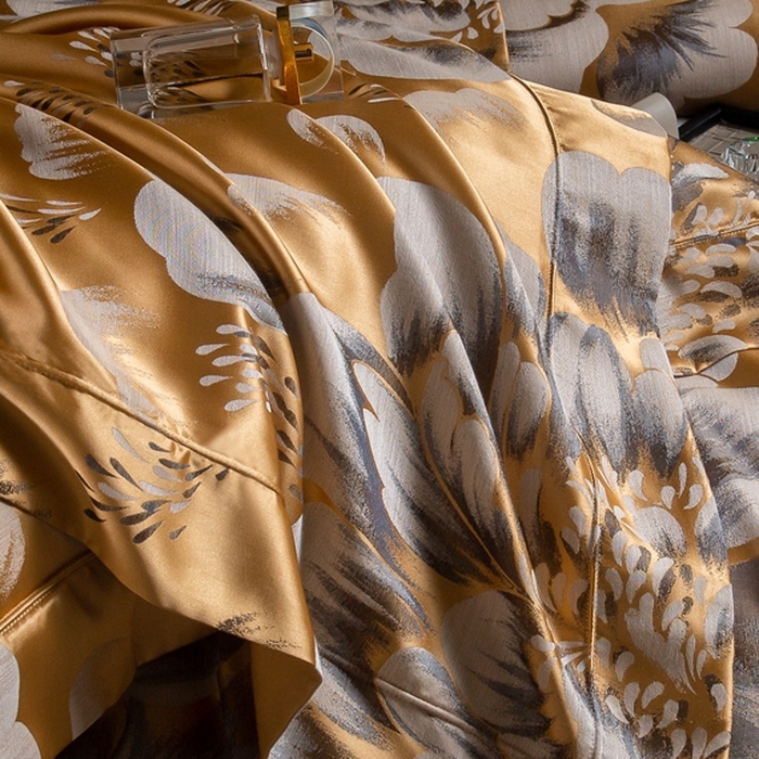 91家纺网 家纺一手货源 找家纺 仰望纺织2025新款高端色织大提花专柜加厚四件套韩式轻奢四件套 情比金坚