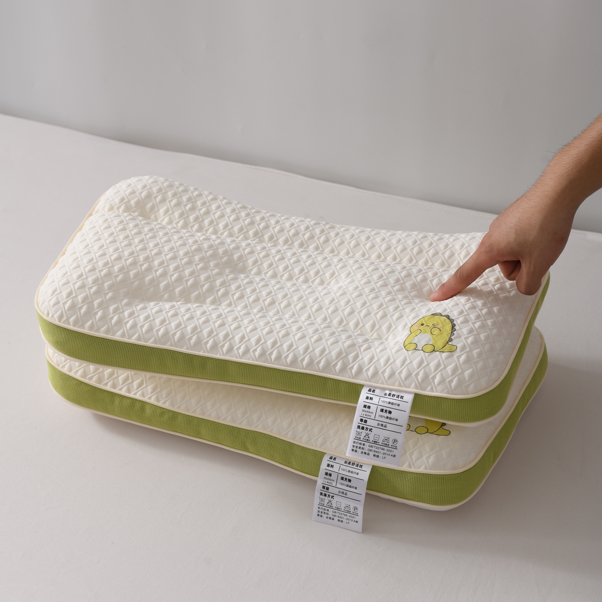 91家纺网 家纺一手货源 找家纺 （总）卓昌枕芯2025新款小恐龙云柔舒适儿童枕 枕头枕芯