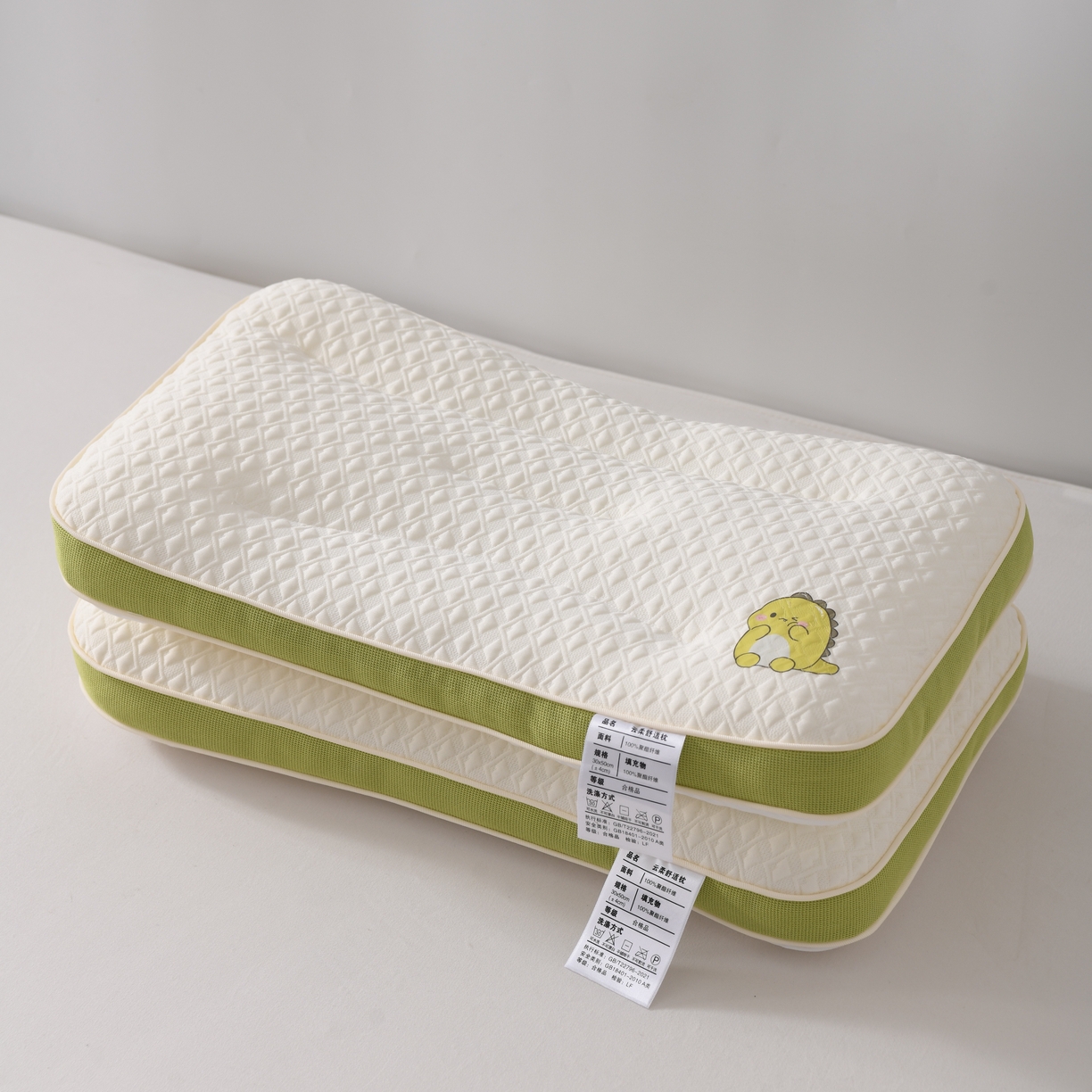 91家纺网 家纺一手货源 找家纺 卓昌枕芯2025新款小恐龙云柔舒适儿童枕 枕头枕芯 小恐龙儿童枕30x50cm