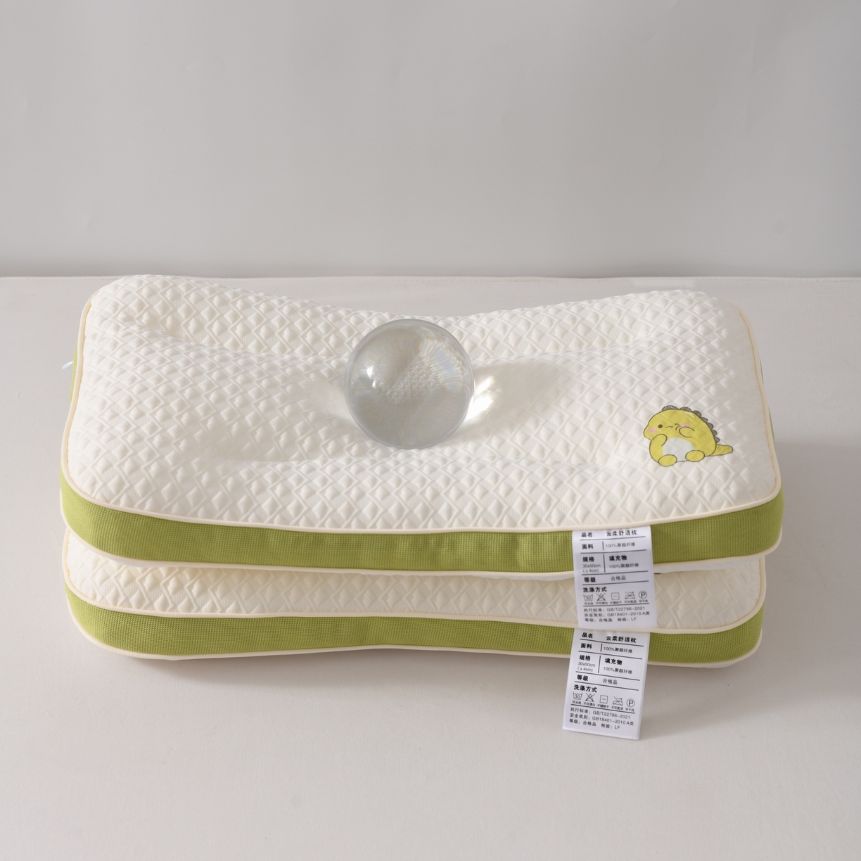 91家纺网 家纺一手货源 找家纺 卓昌枕芯2025新款小恐龙云柔舒适儿童枕 枕头枕芯 小恐龙儿童枕30x50cm