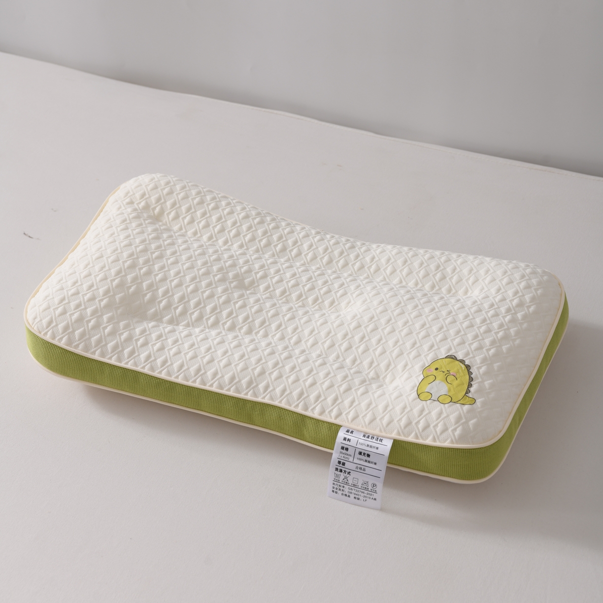 91家纺网 家纺一手货源 找家纺 卓昌枕芯2025新款小恐龙云柔舒适儿童枕 枕头枕芯 小恐龙儿童枕30x50cm