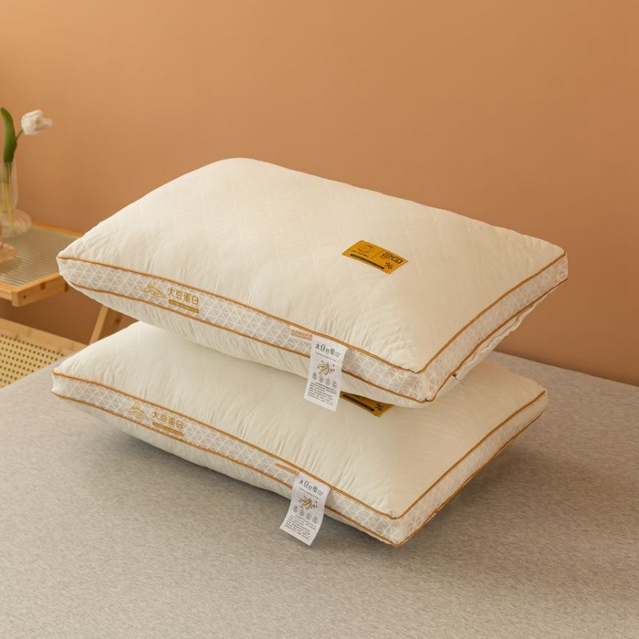 91家纺网 家纺一手货源 找家纺 卓昌枕芯2025新款大豆蛋白纤维枕立体网边枕头枕芯 低枕48*74cm