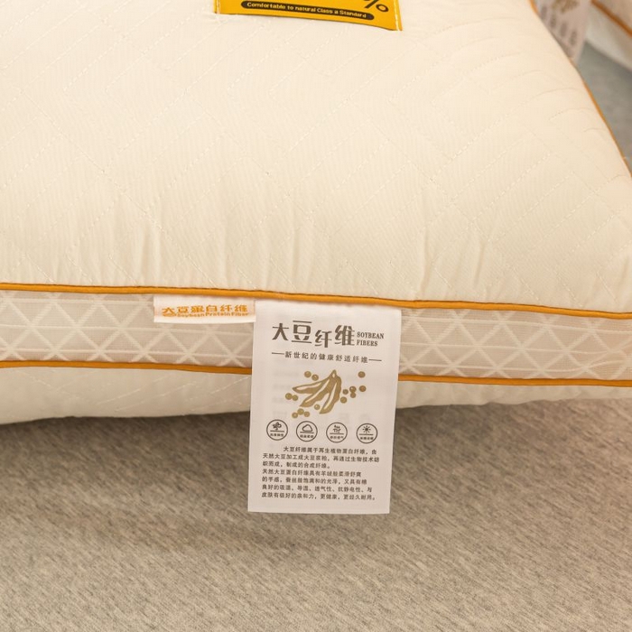 91家纺网 家纺一手货源 找家纺 卓昌枕芯2025新款大豆蛋白纤维枕立体网边枕头枕芯 中枕48*74cm