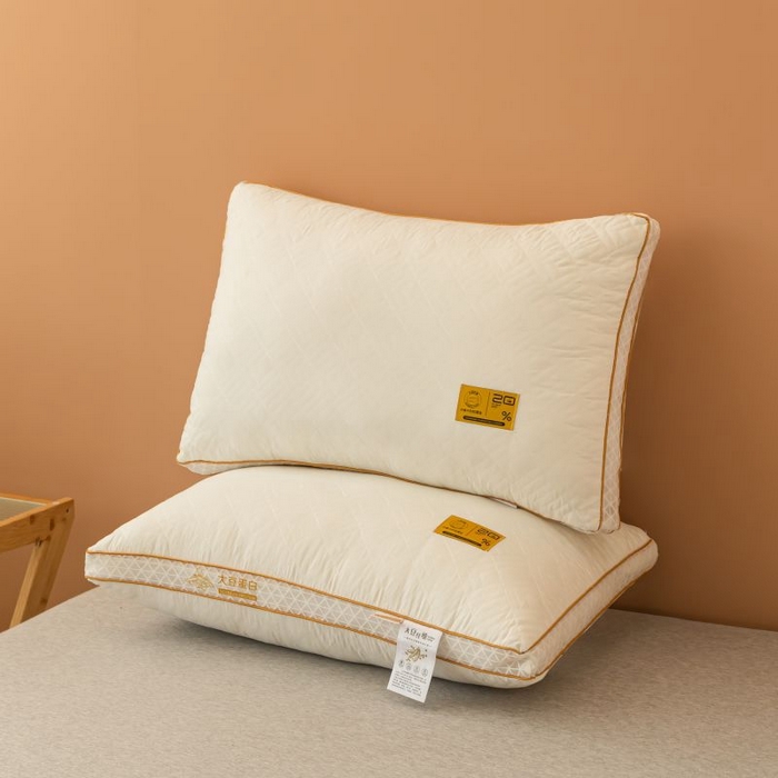 91家纺网 家纺一手货源 找家纺 卓昌枕芯2025新款大豆蛋白纤维枕立体网边枕头枕芯 中枕48*74cm