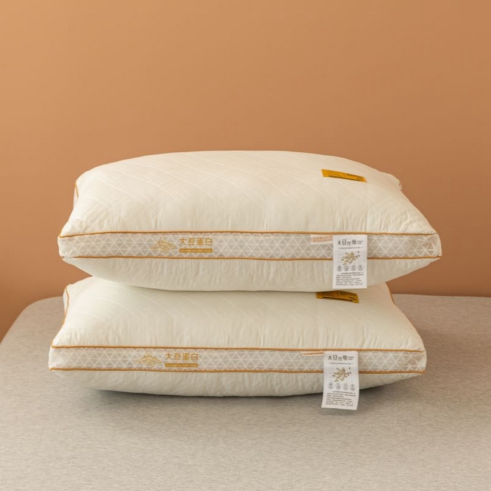 91家纺网 家纺一手货源 找家纺 卓昌枕芯2025新款大豆蛋白纤维枕立体网边枕头枕芯 中枕48*74cm