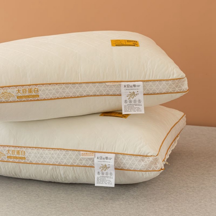 91家纺网 家纺一手货源 找家纺 卓昌枕芯2025新款大豆蛋白纤维枕立体网边枕头枕芯 高枕48*74cm