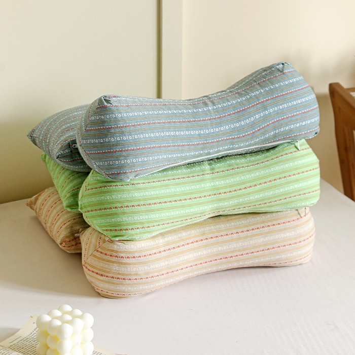 91家纺网 家纺一手货源 找家纺 卓昌2025春夏新款三角牵引组合荞麦枕 枕头枕芯 三角牵引枕-黄色一只