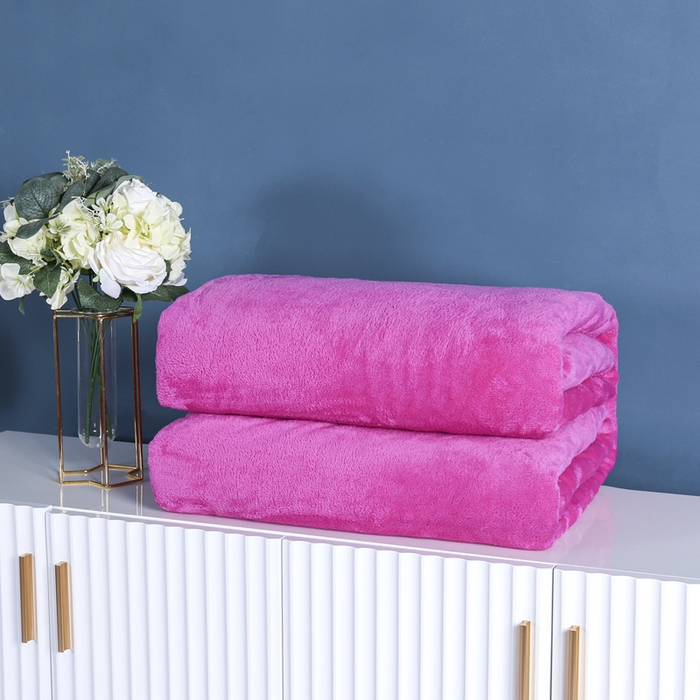 91家纺网 家纺一手货源 找家纺 （总）胜百毛毯2025新款素色200克法兰绒毯