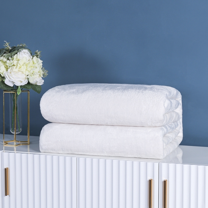 91家纺网 家纺一手货源 找家纺 （总）胜百毛毯2025新款素色200克法兰绒毯