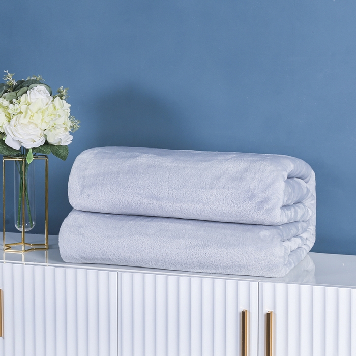 91家纺网 家纺一手货源 找家纺 （总）胜百毛毯2025新款素色200克法兰绒毯