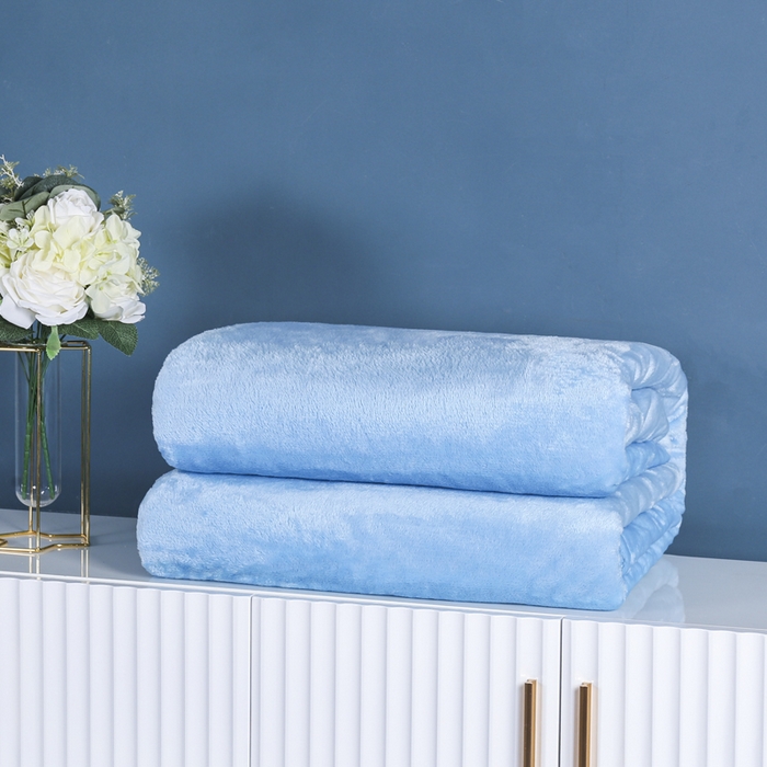 91家纺网 家纺一手货源 找家纺 （总）胜百毛毯2025新款素色200克法兰绒毯