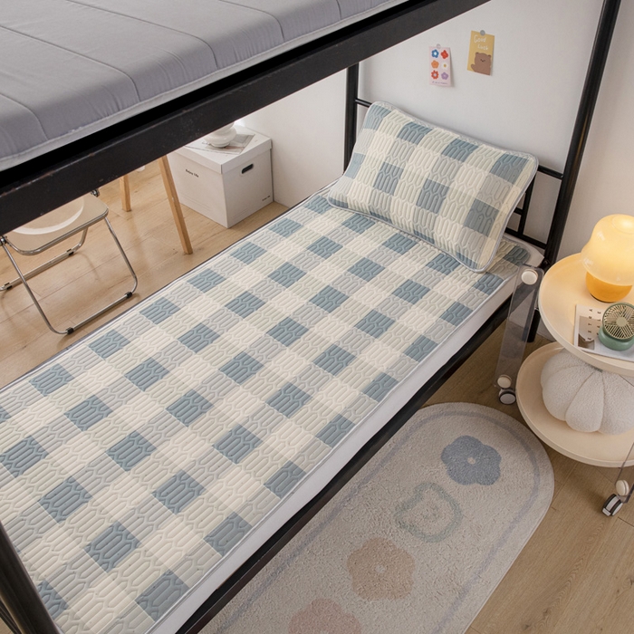 91家纺网 家纺一手货源 找家纺 （总）凌云2025新款直播爆款0.8加厚A类凉感丝学生乳胶凉席