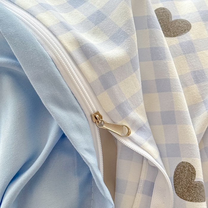 91家纺网 家纺一手货源 找家纺 小叮当家纺仓储工厂店 （提供买家秀 爆款花型 不断货）2025新款水洗皱皱棉印花小清新四件套 初遇