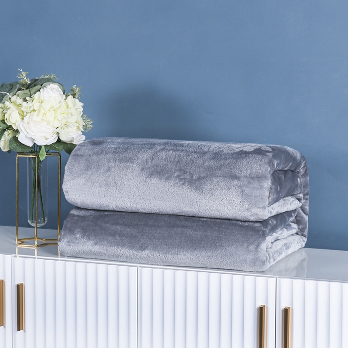 91家纺网 家纺一手货源 找家纺 （总）胜百毛毯2025新款素色200克法兰绒毯