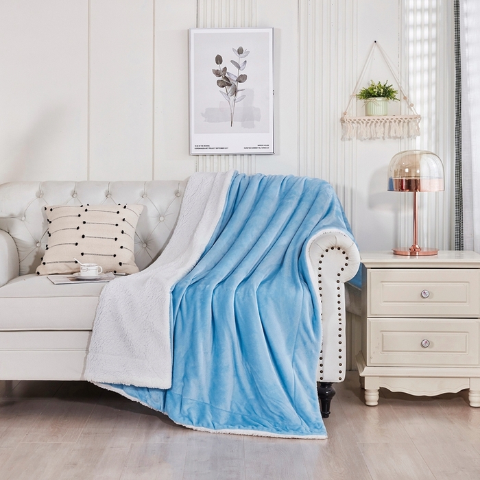 91家纺网 家纺一手货源 找家纺 （总）胜百毛毯 2025新款平方克重200克双面法兰绒毛毯