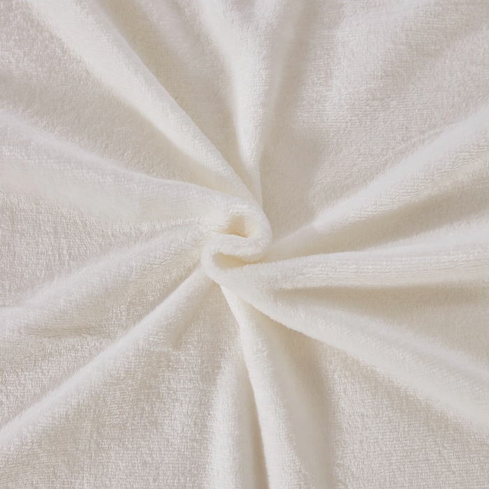 91家纺网 家纺一手货源 找家纺 胜百毛毯 2025新款平方克重200克双面法兰绒毛毯 白