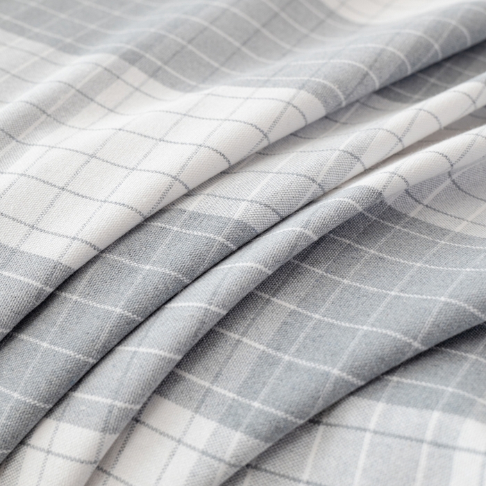 91家纺网 家纺一手货源 找家纺 居美良品2025新款100%全棉色织老粗布床单 素雅-灰格