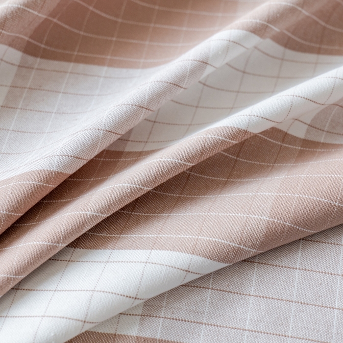 91家纺网 家纺一手货源 找家纺 居美良品2025新款100%全棉色织老粗布床单 素雅-咖格