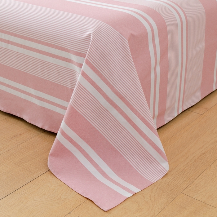 91家纺网 家纺一手货源 找家纺 居美良品2025新款100%全棉色织老粗布床单 云锦-浅粉