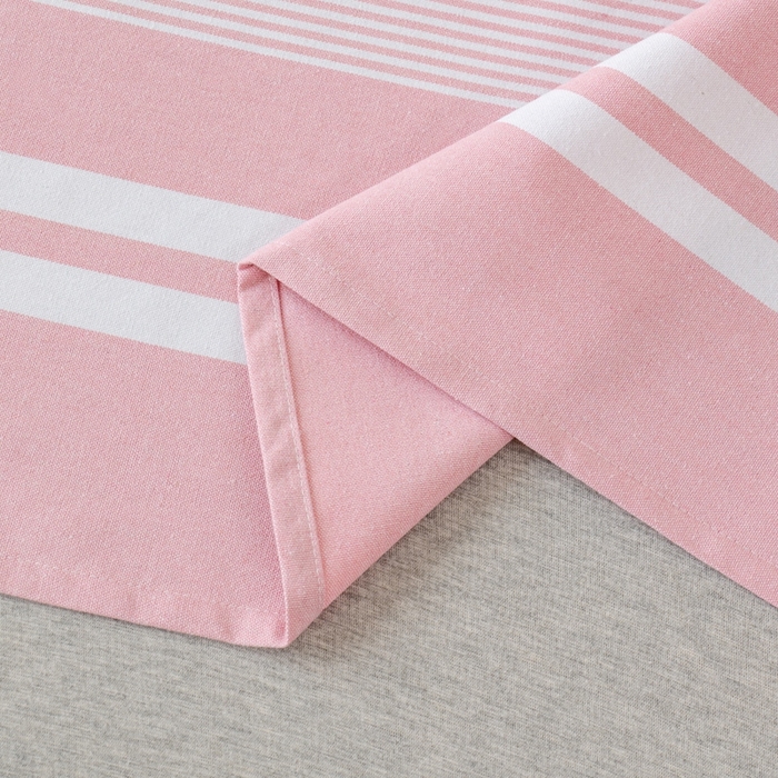 91家纺网 家纺一手货源 找家纺 居美良品2025新款100%全棉色织老粗布床单 云锦-浅粉