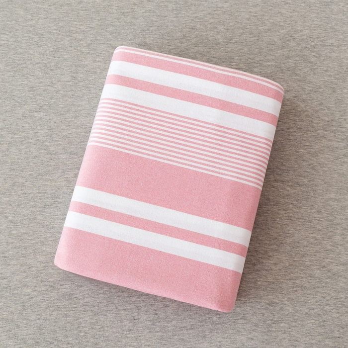 91家纺网 家纺一手货源 找家纺 居美良品2025新款100%全棉色织老粗布床单 云锦-浅粉