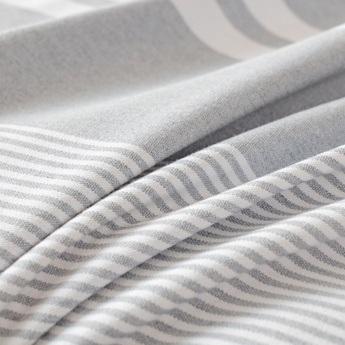 91家纺网 家纺一手货源 找家纺 居美良品2025新款100%全棉色织老粗布床单 云锦-浅灰