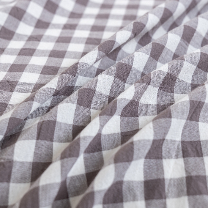 91家纺网 家纺一手货源 找家纺 居美良品2025新款100%全棉A类水洗棉床单 灰小格