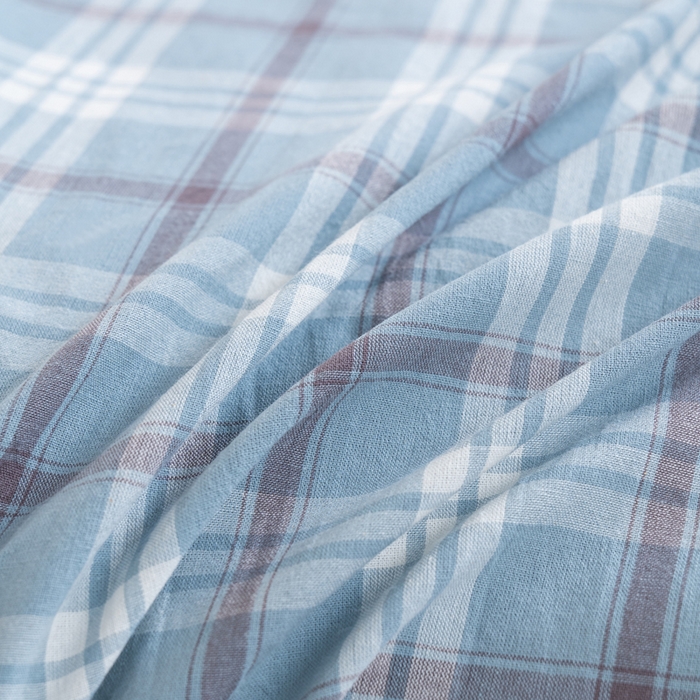 91家纺网 家纺一手货源 找家纺 居美良品2025新款100%全棉A类水洗棉床单 迷雾-蓝