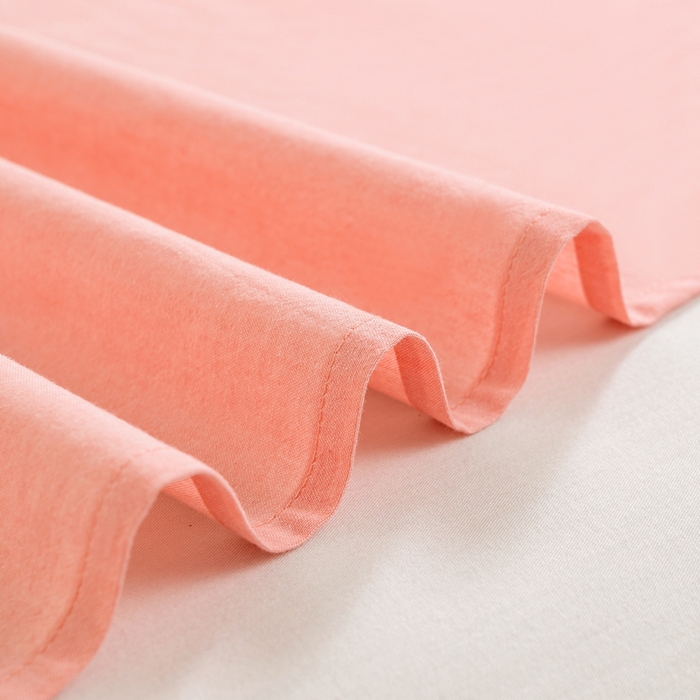 91家纺网 家纺一手货源 找家纺 居美良品2025新款100%全棉A类水洗棉床单 珊瑚玉