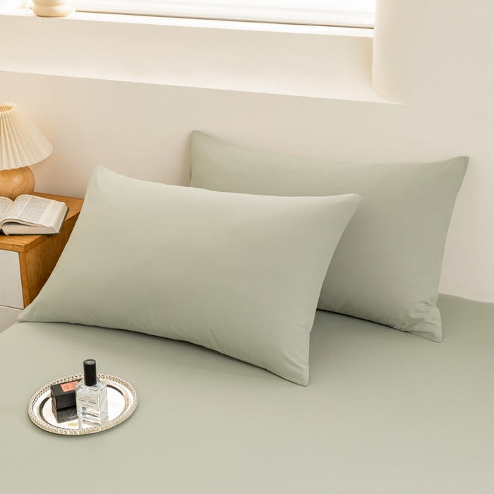 91家纺网 家纺一手货源 找家纺 居美良品2025新款100%全棉A类水洗棉床单 松石绿