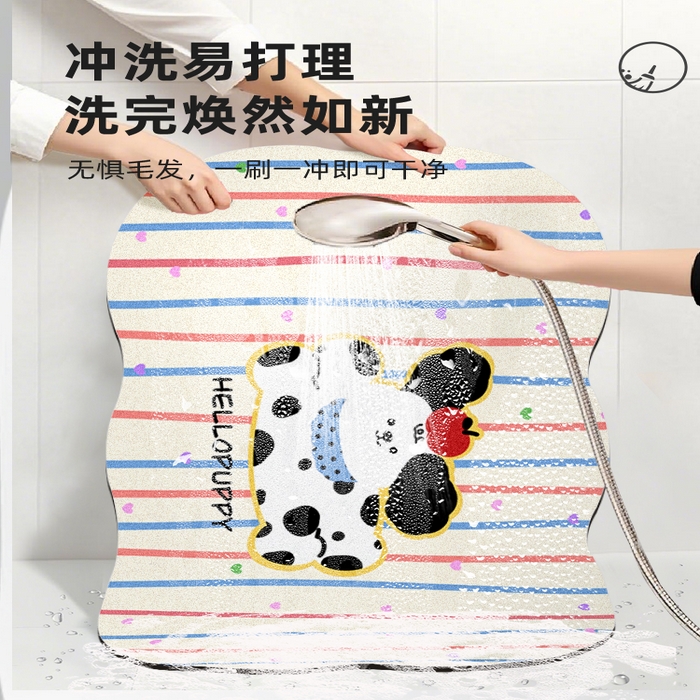 91家纺网 家纺一手货源 找家纺 卡初2025新款 硅藻泥-浴室 G-1410【苹果狗狗】60*90 