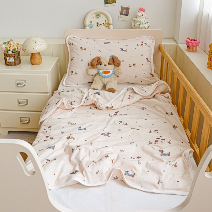 91家纺网 家纺一手货源 找家纺 （总）耀悦家纺  2025新款A类纯棉针织棉夏被里外全棉可拆卸被套