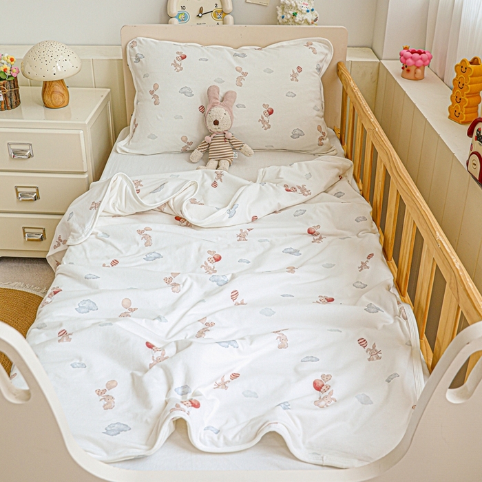 91家纺网 家纺一手货源 找家纺 （总）耀悦家纺  2025新款A类纯棉针织棉夏被里外全棉可拆卸被套