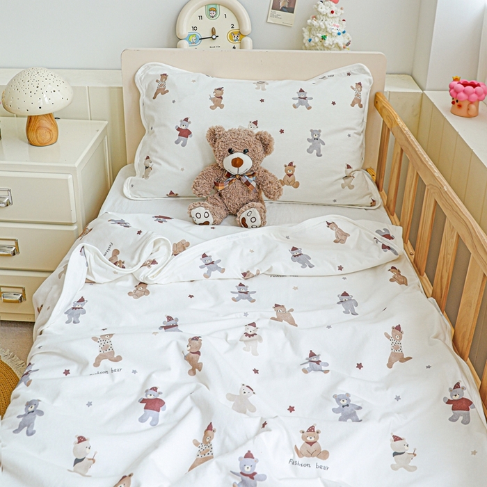 91家纺网 家纺一手货源 找家纺 耀悦家纺  2025新款A类纯棉针织棉夏被里外全棉可拆卸被套 baby熊