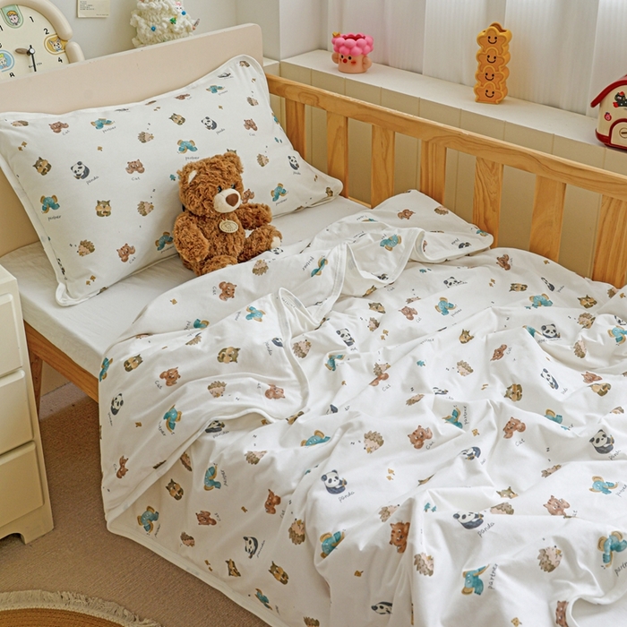 91家纺网 家纺一手货源 找家纺 耀悦家纺  2025新款A类纯棉针织棉夏被里外全棉可拆卸被套 游乐园